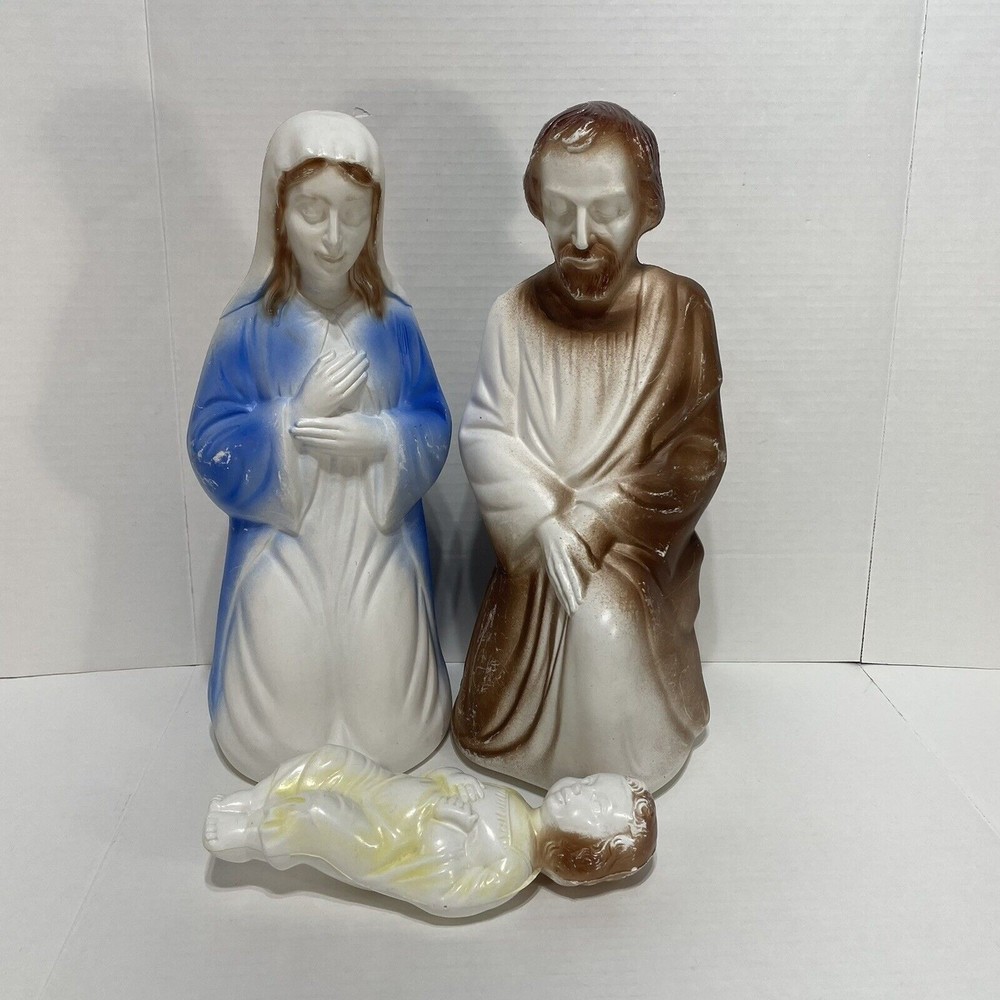 Vintage Empire Blow Molds, Jesus, Mary and Joseph, 3 Piece, no lights